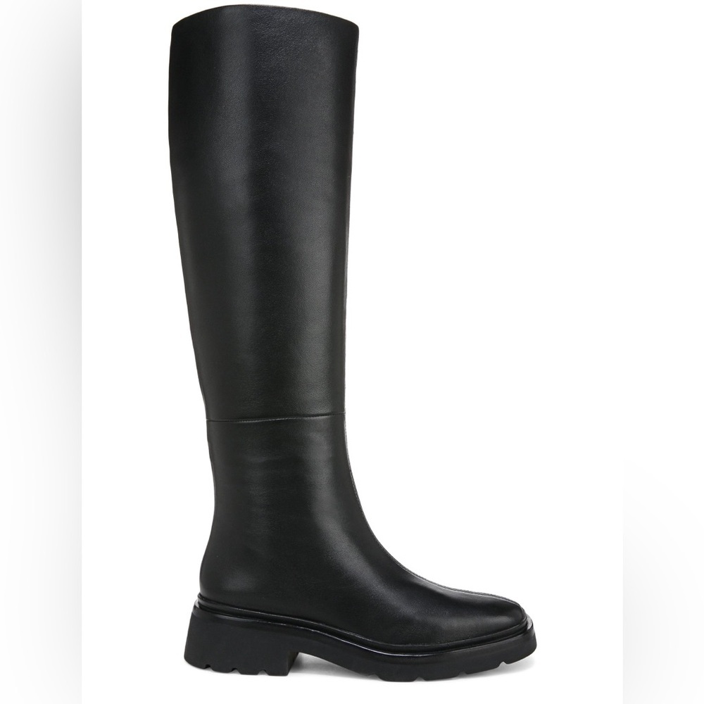 Vince Rune Leather Slouch Knee High Lug Sole Boots - Picture 3 of 15